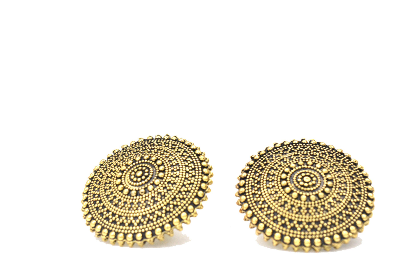 Minimal Style Golden Push Plugs Studs Earrings