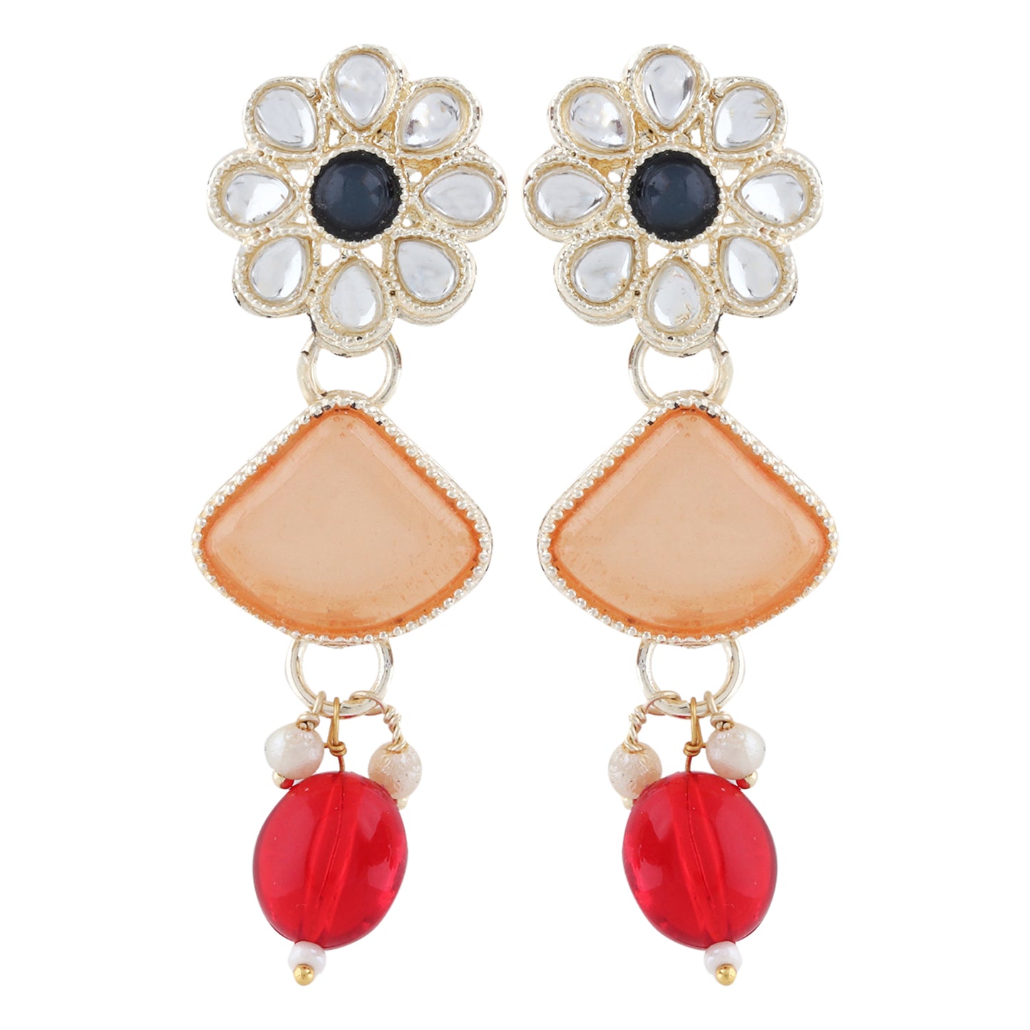 Multicolor Kundan Necklace and Earring Set – Traditional Indian Jewelry for Women