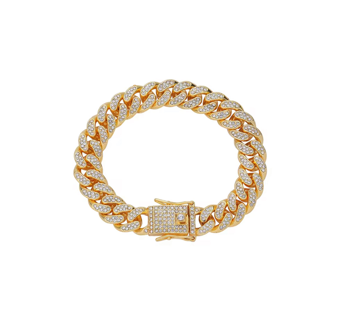 Premium AD Stones Studded Rapper Style Hand Bracelet
