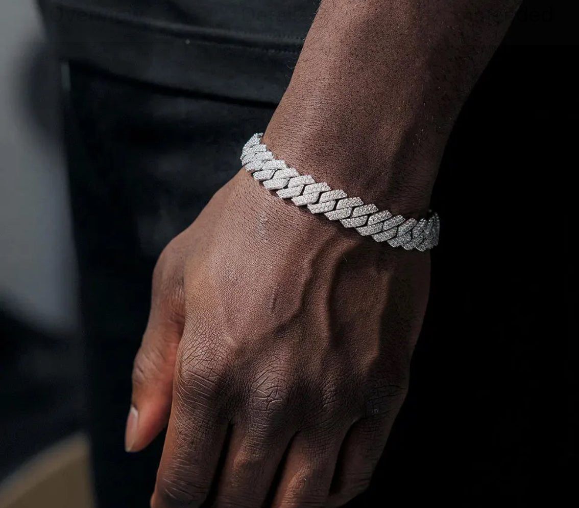 Premium AD Stones Studded Rapper Style Hand Bracelet