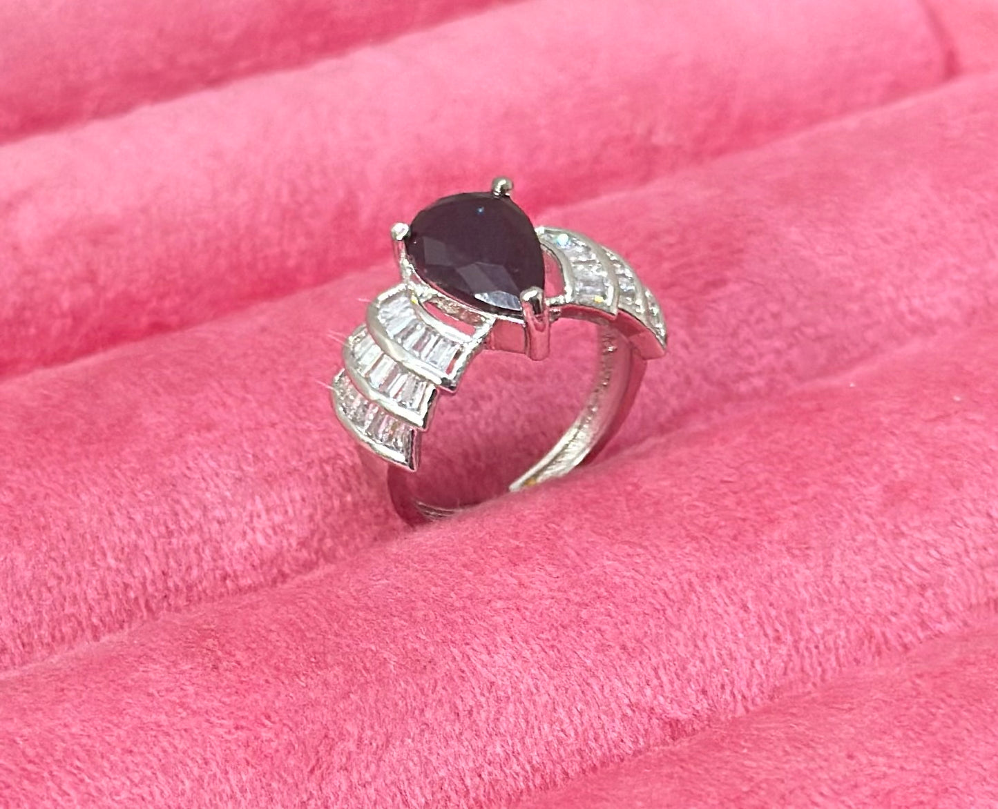 AD Stones Studded Adjustable Size Cocktail Ring