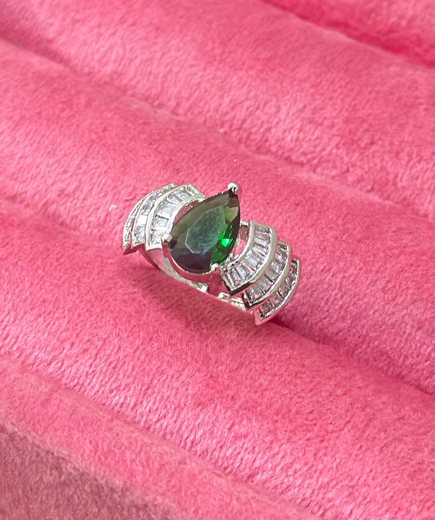 AD Stones Studded Adjustable Size Cocktail Ring