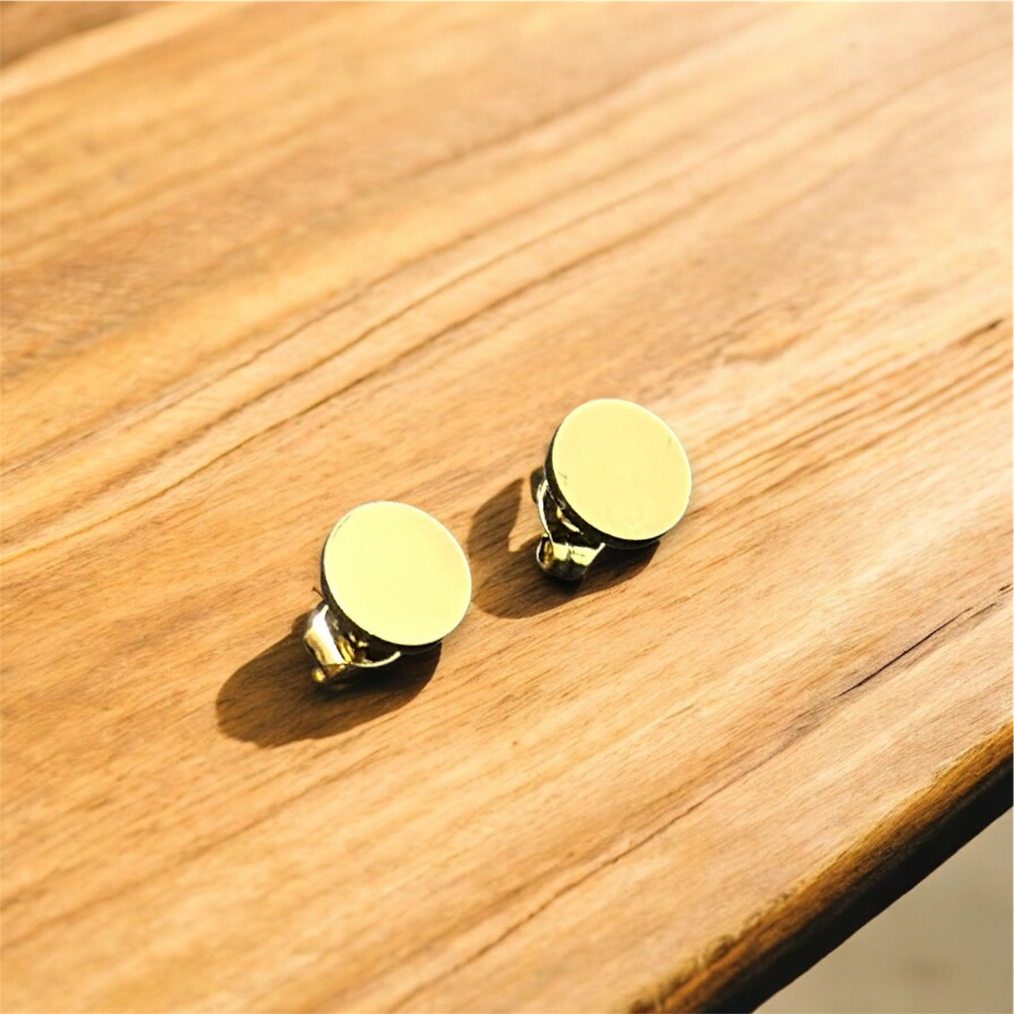 Minimal Size Elegant Gold Patterned Push Plugs Stainless Steel Earrings for Women