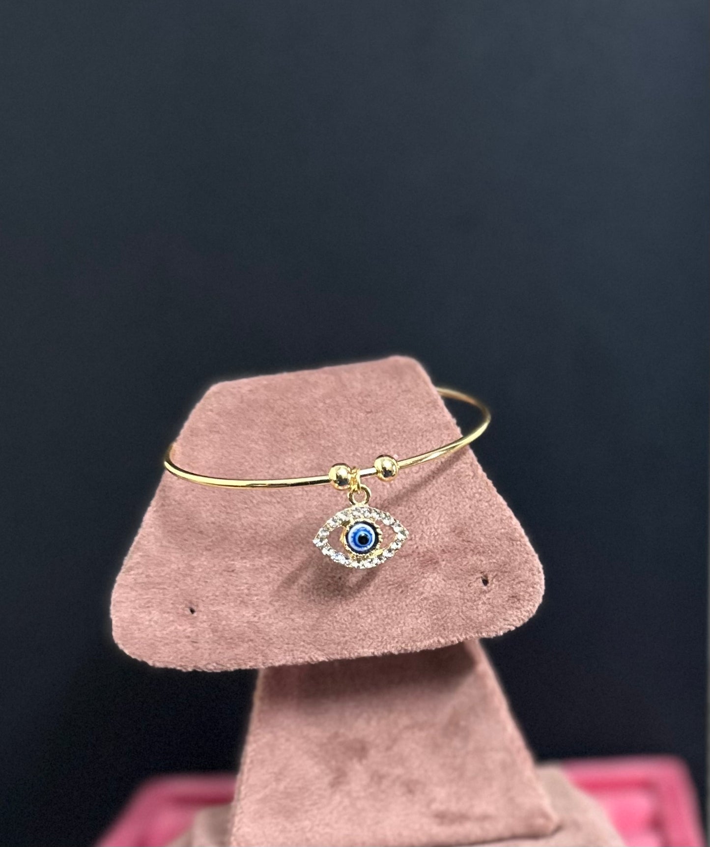 Timeless Guardian: Metal Evil Eye Bracelet