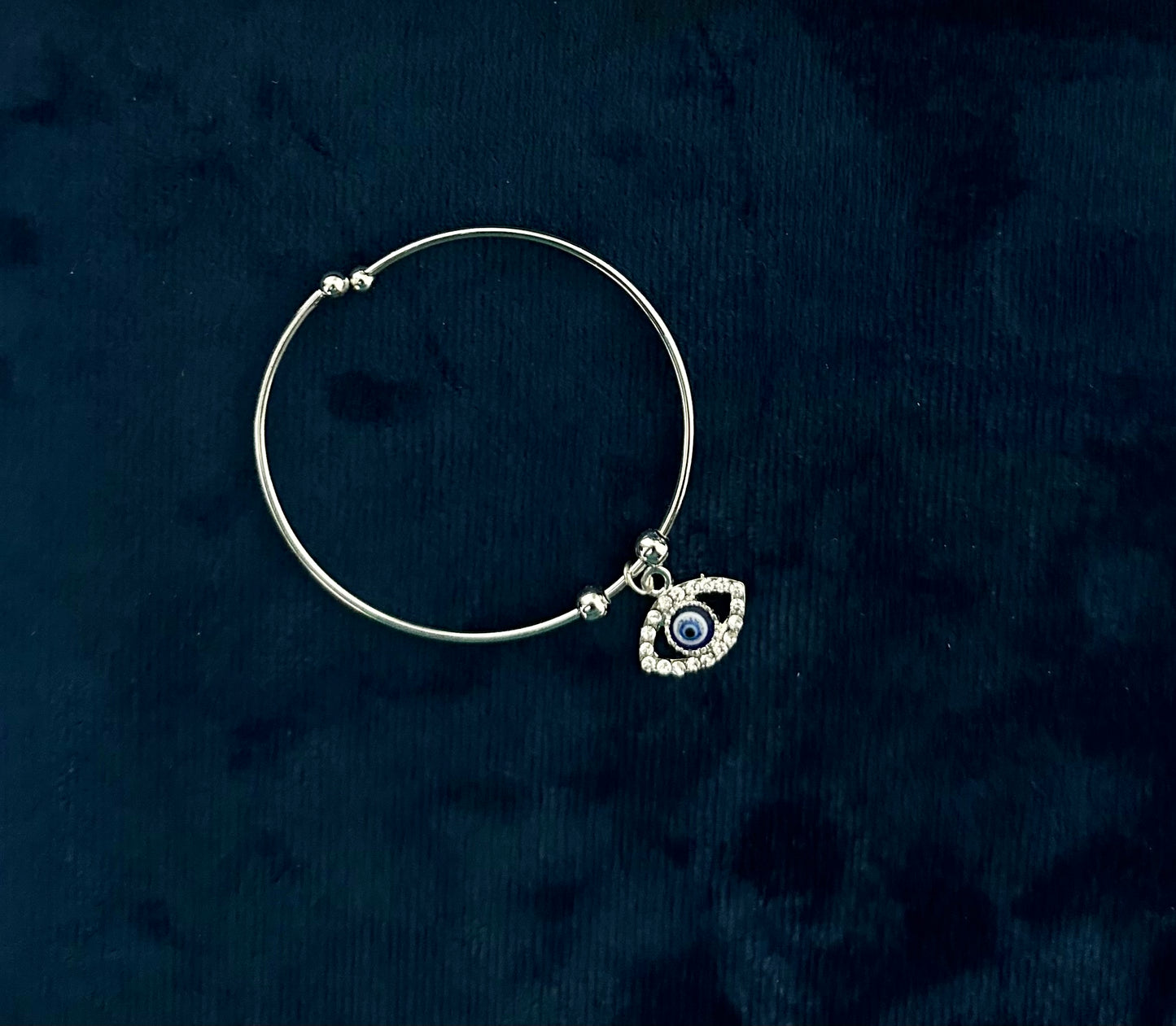 Timeless Guardian: Metal Evil Eye Bracelet