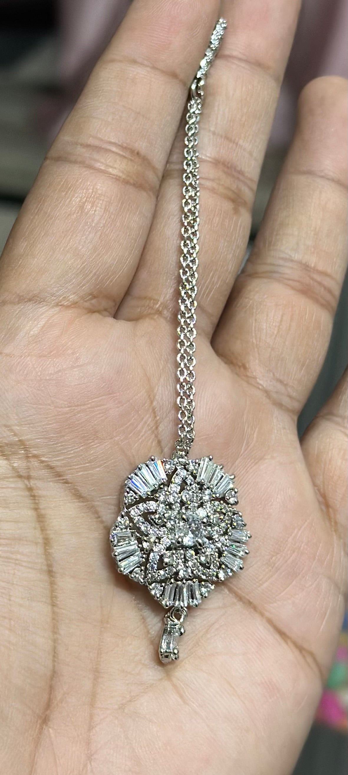 Premium AD Stones Studded Single Chain Stranded Mangtikka For Women and Girls