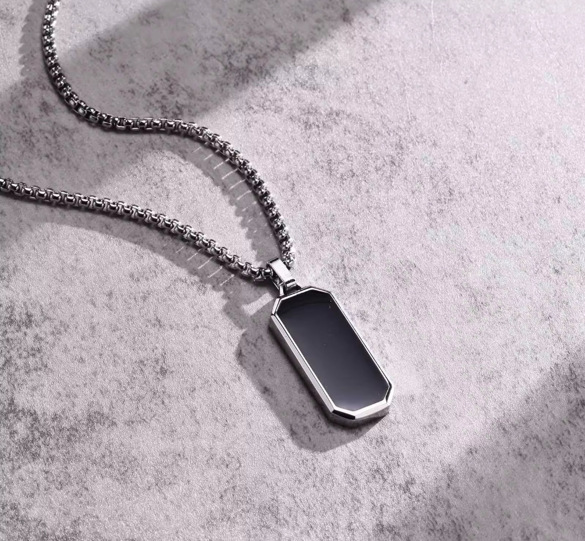 Combo of 2 Rectangle and Square Fashion Necklace Chain