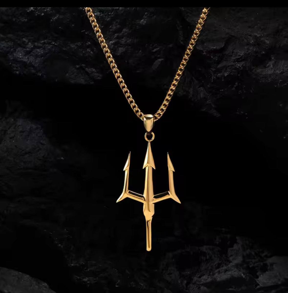 Premium Trident Style Necklace Pendent Chain