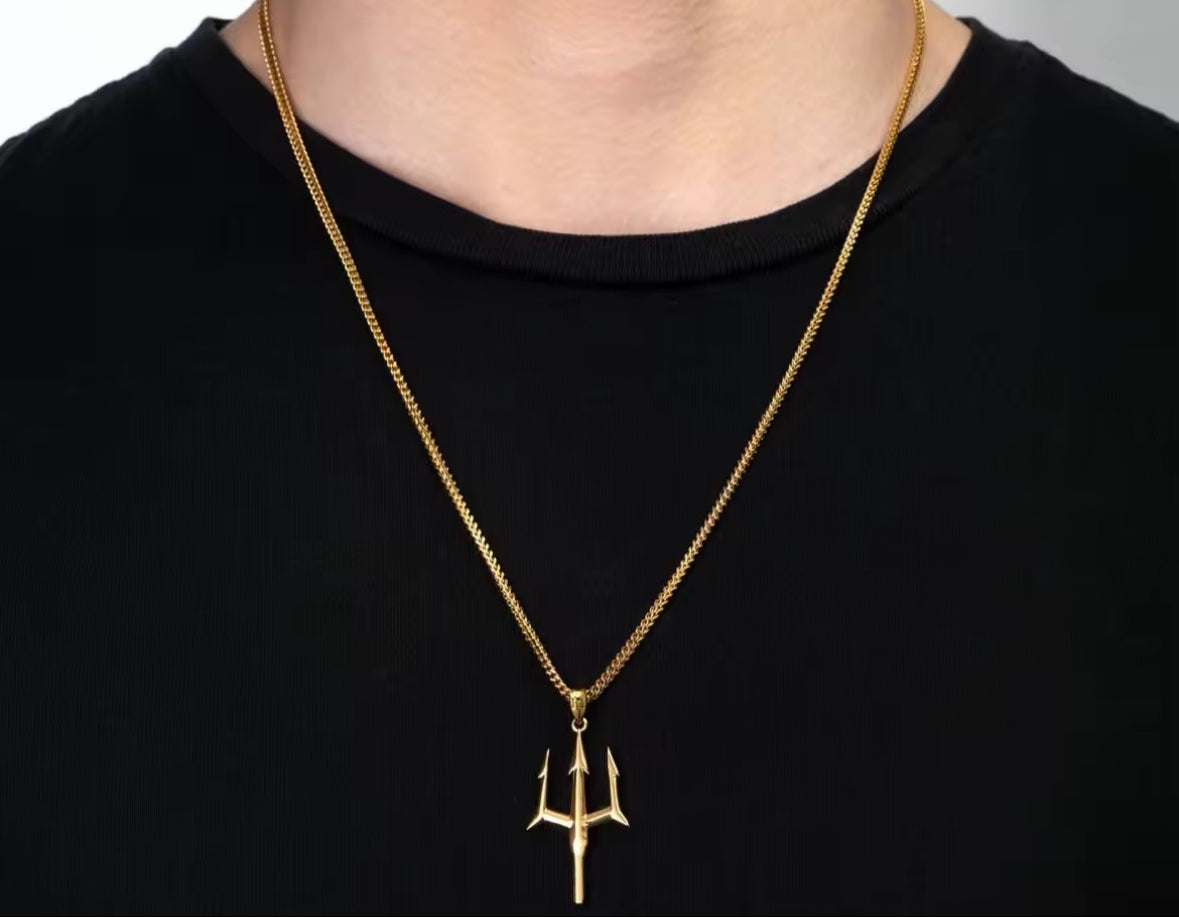 Premium Trident Style Necklace Pendent Chain