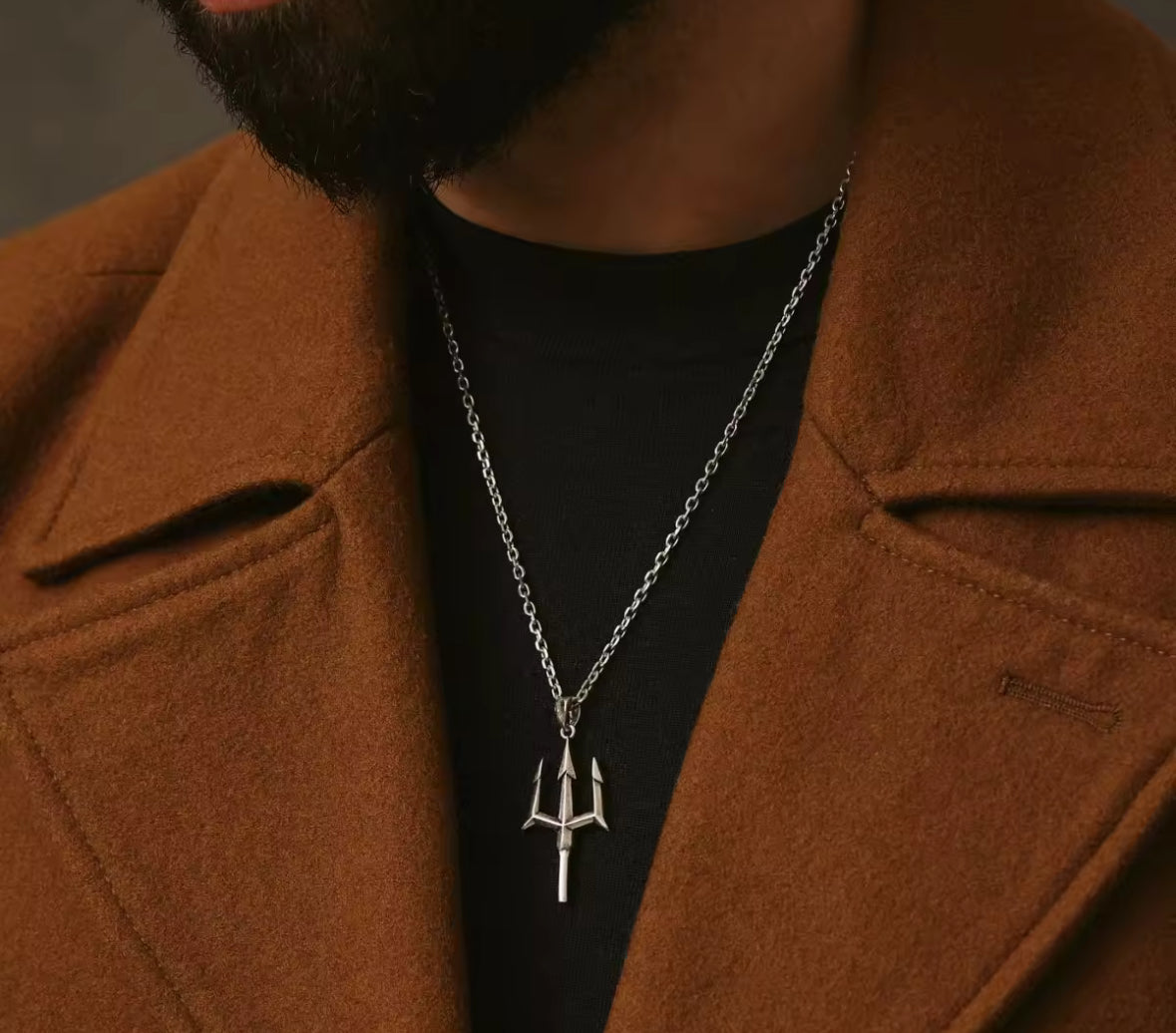 Premium Trident Style Necklace Pendent Chain