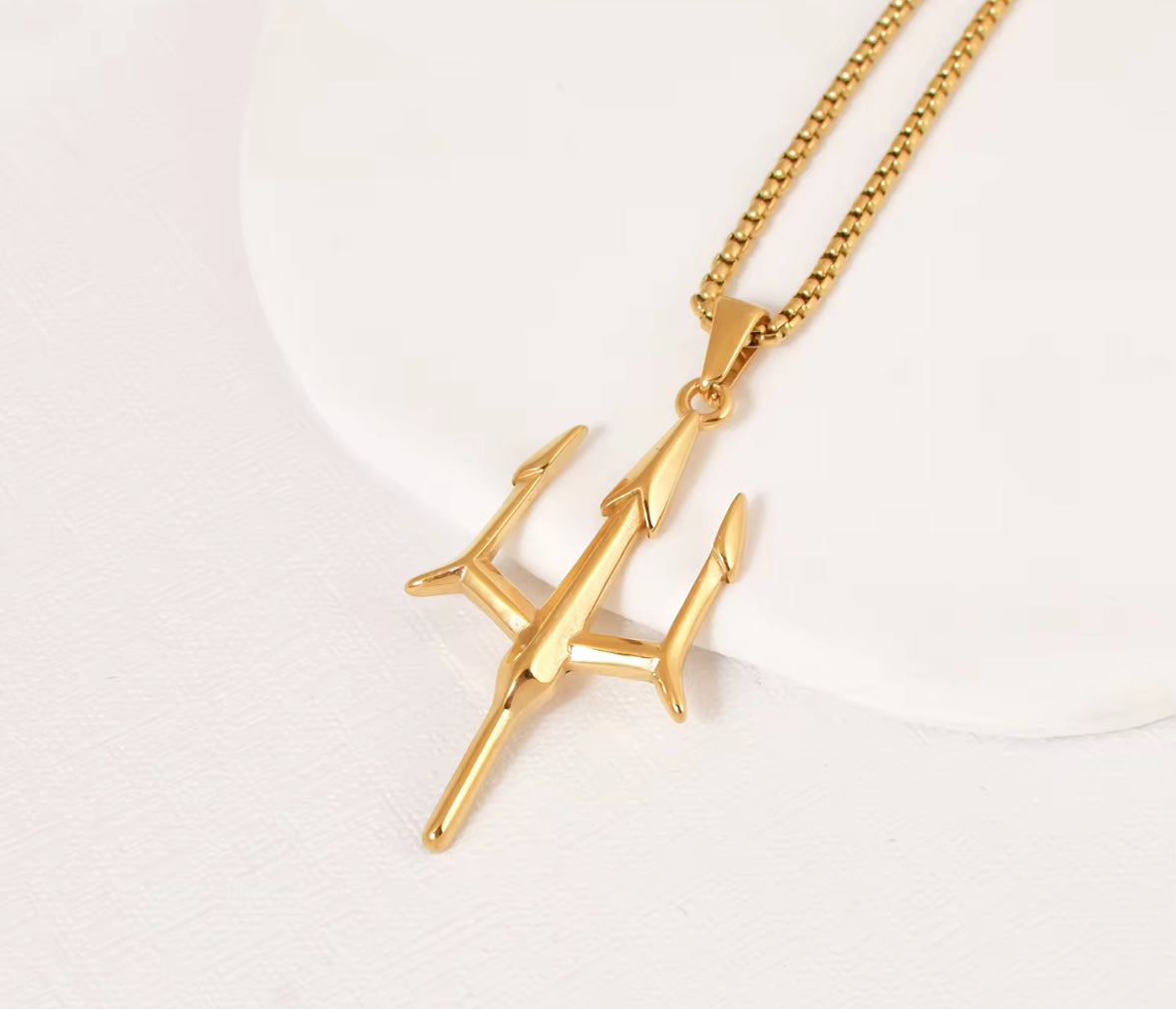 Premium Trident Style Necklace Pendent Chain