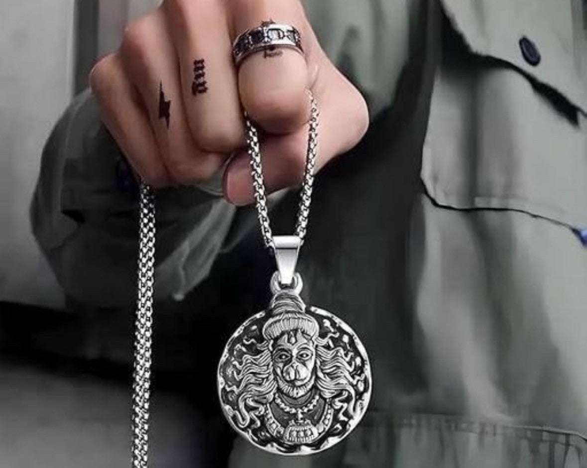 Lord Hanuman Ji Inspired Pendent Necklace Chain