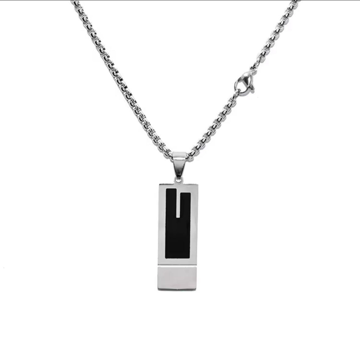 Black and Silver Colored Western Style Pendent Necklace Chain