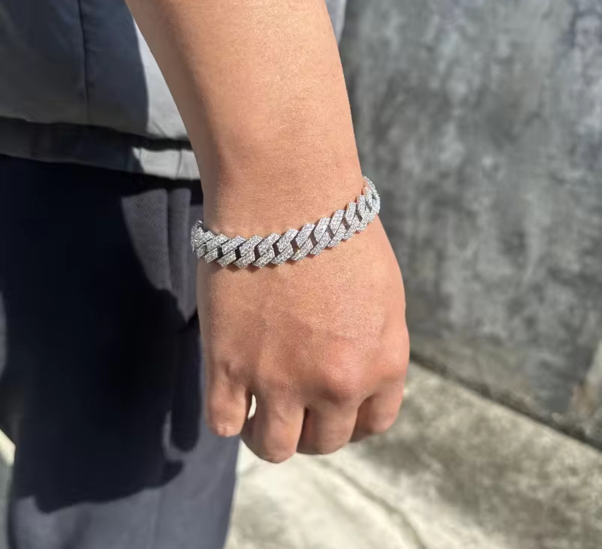 Premium AD Stones Studded Rapper Style Hand Bracelet