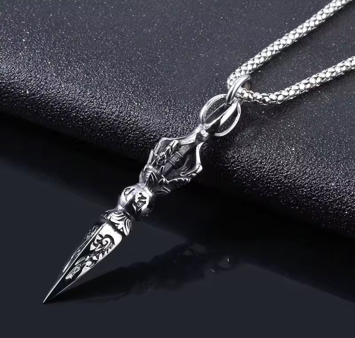 Tibetan Engraved Western Necklace Pendent Chain