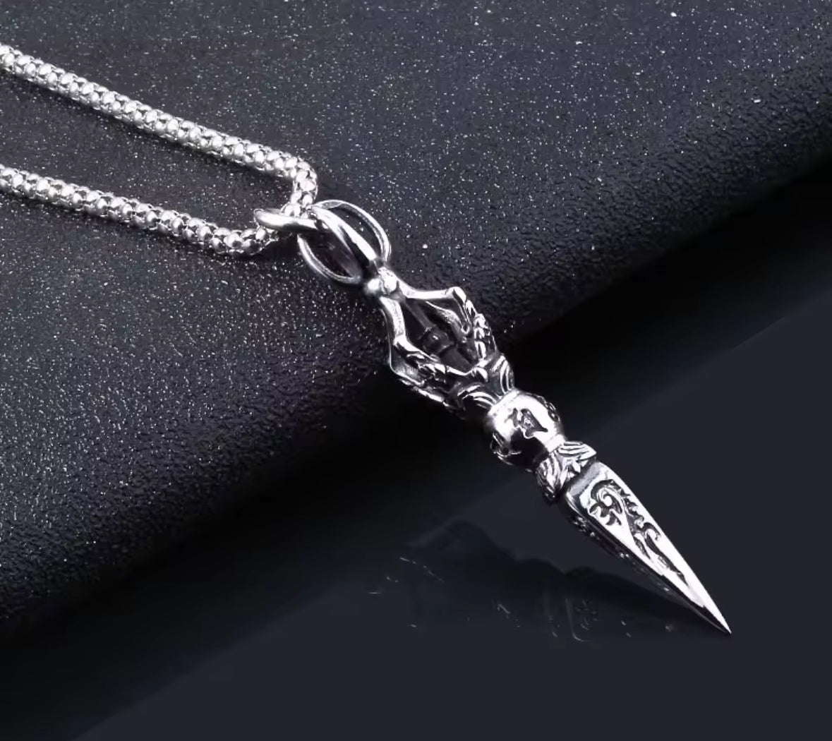 Tibetan Engraved Western Necklace Pendent Chain