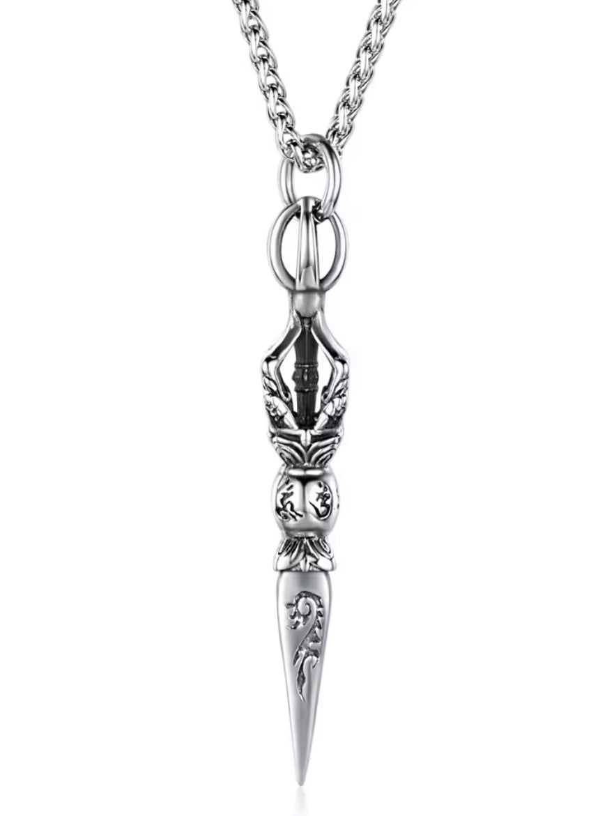 Tibetan Engraved Western Necklace Pendent Chain