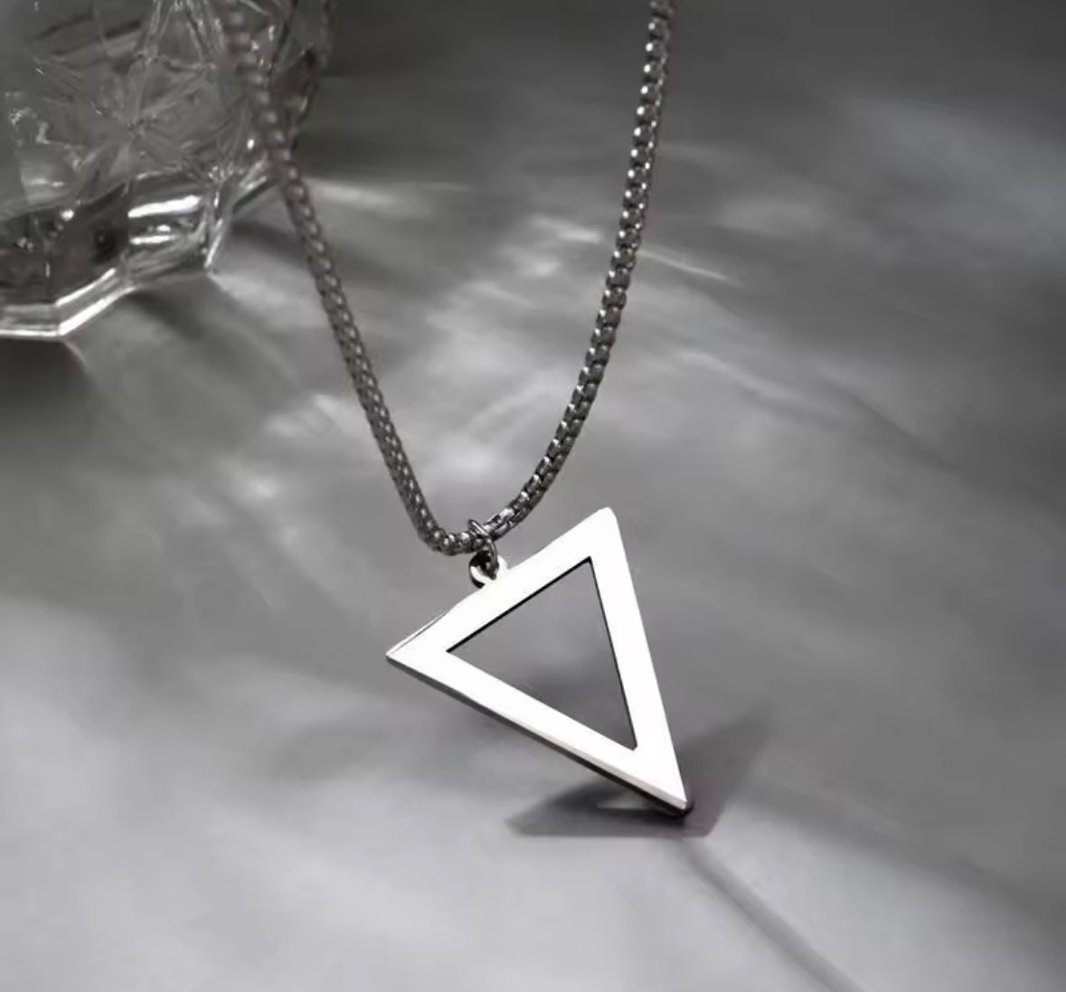 Stainless Steel Triangle Shaped Western Necklace Pendent Chain