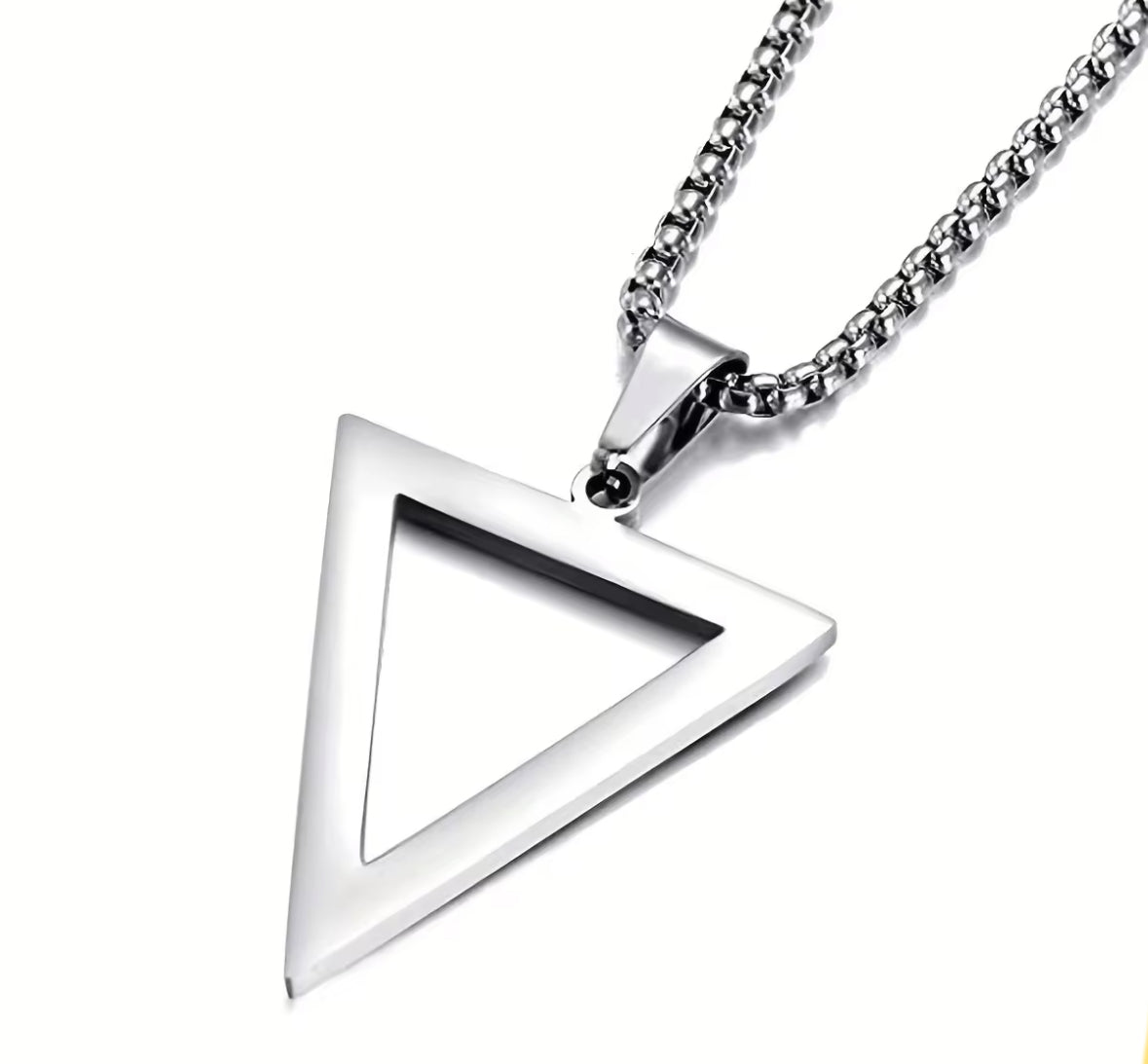 Stainless Steel Triangle Shaped Western Necklace Pendent Chain