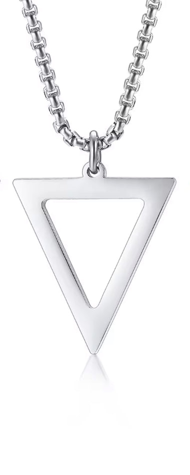 Stainless Steel Triangle Shaped Western Necklace Pendent Chain