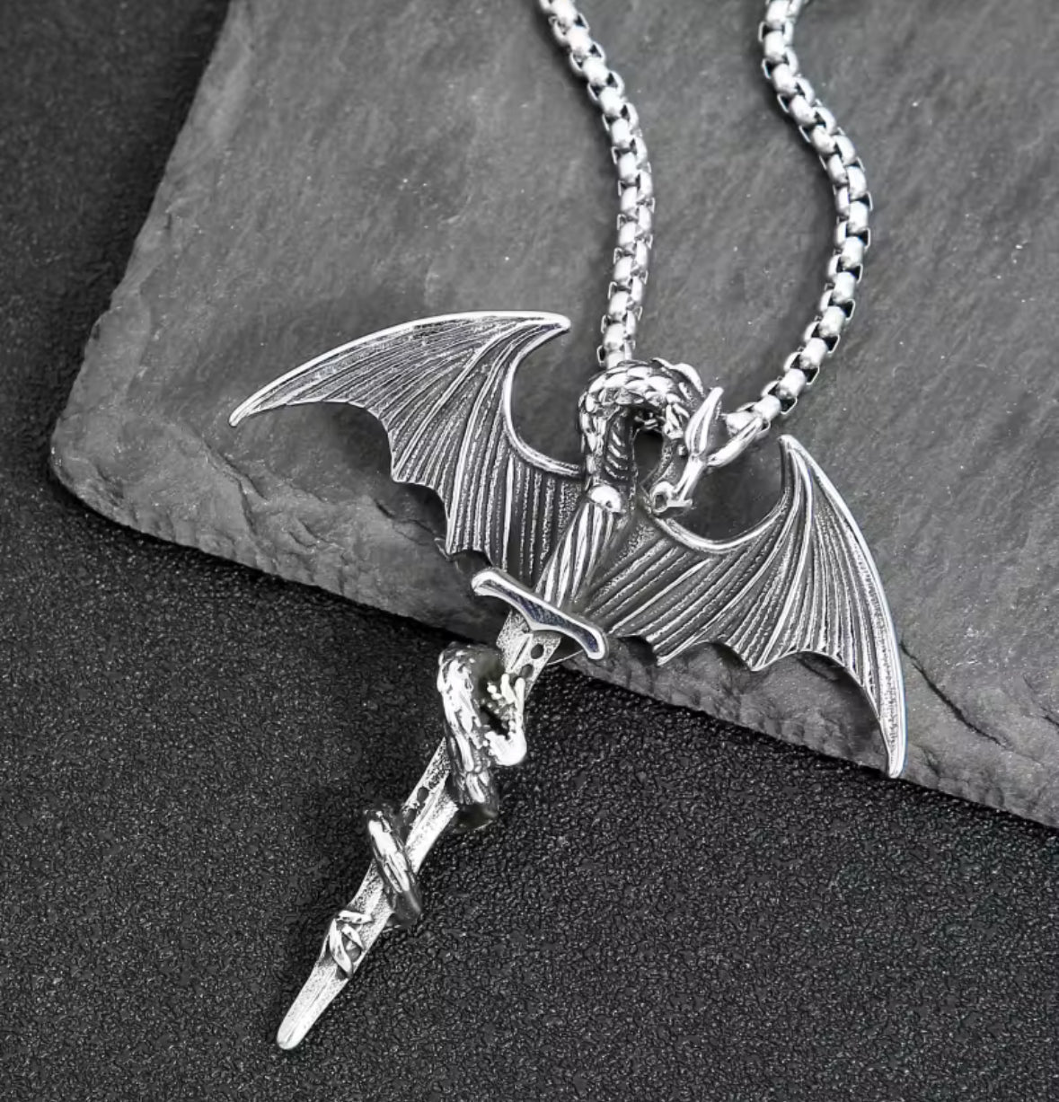 Dragon Sword Western Necklace Pendent Chain