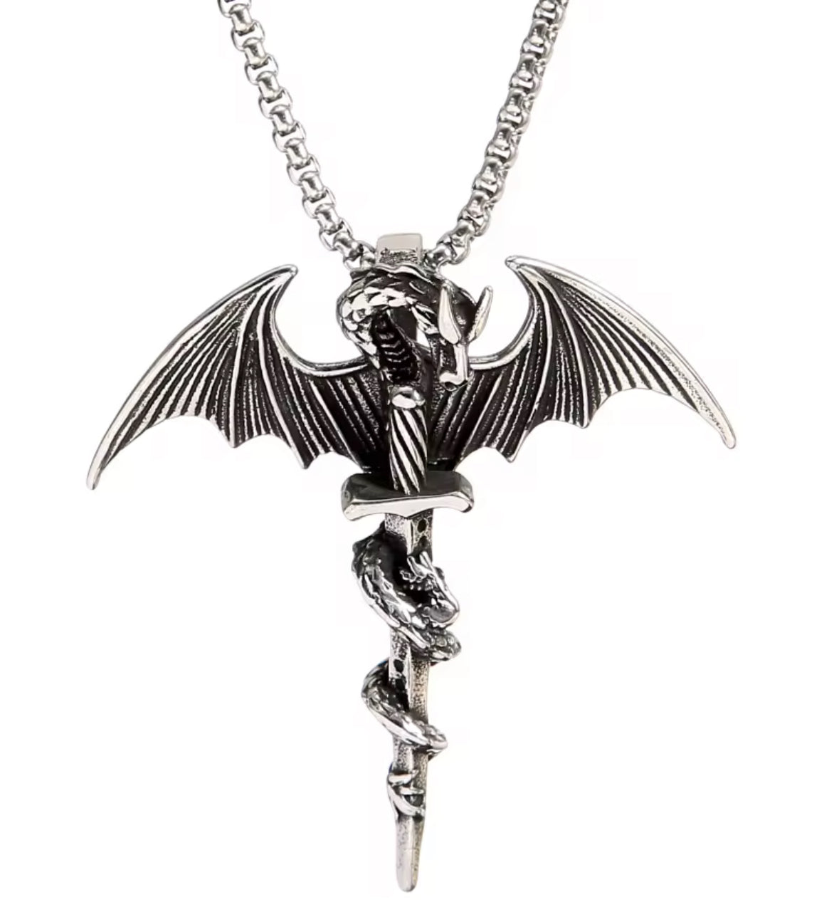 Dragon Sword Western Necklace Pendent Chain