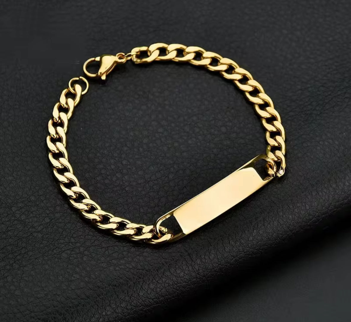 Premium Stainless Steel Classic Plate Style Hand Wristband Bracelet for Men and Boys