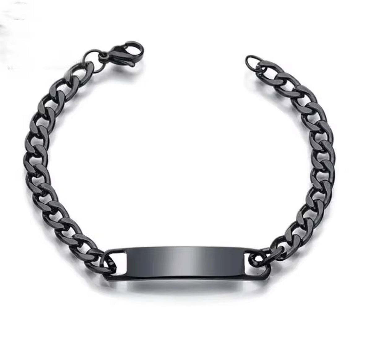 Premium Stainless Steel Classic Plate Style Hand Wristband Bracelet for Men and Boys