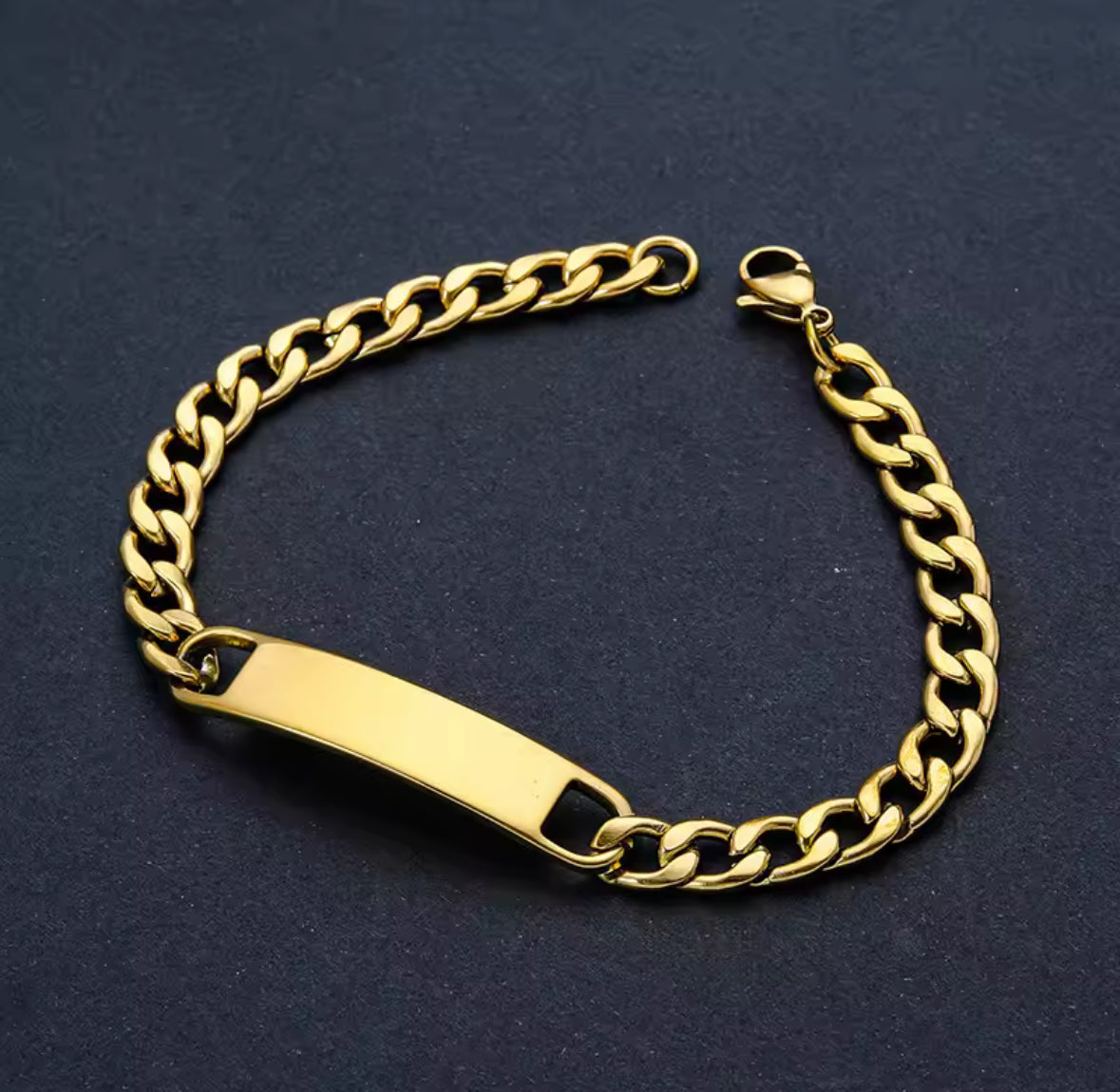 Premium Stainless Steel Classic Plate Style Hand Wristband Bracelet for Men and Boys