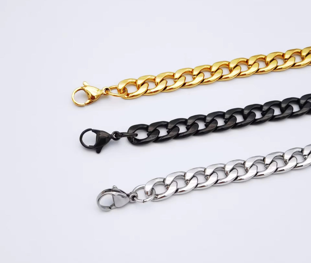 Premium Stainless Steel Classic Plate Style Hand Wristband Bracelet for Men and Boys