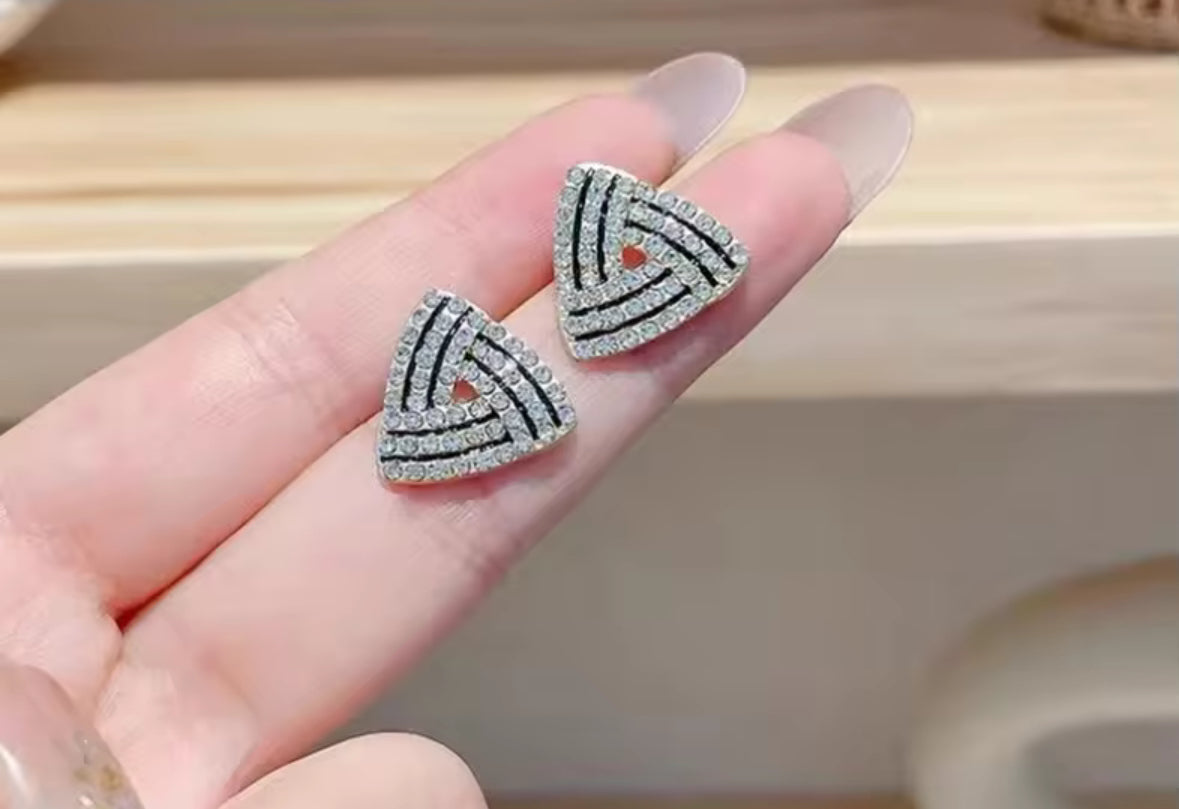 Designer Stones Studded Minimal Korean Push Plugs Stud Earrings