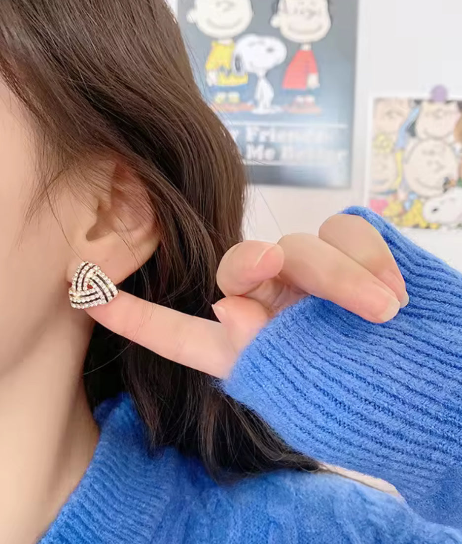 Designer Stones Studded Minimal Korean Push Plugs Stud Earrings