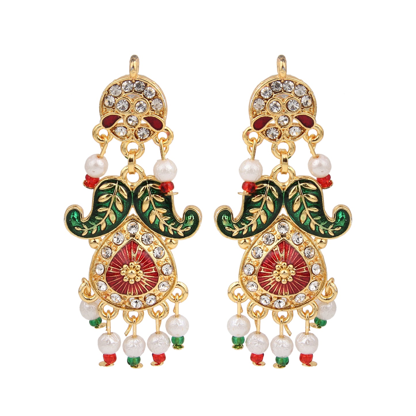 Designer Multi-Layer Pearl & Kundan Pendant Necklace Set with Matching Earrings - Perfect for Weddings & Festive Celebrations