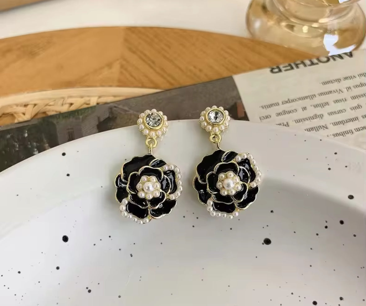 Combo of 2 Stones Studded Butterfly Korean Push Plugs Dangle Drop Earrings