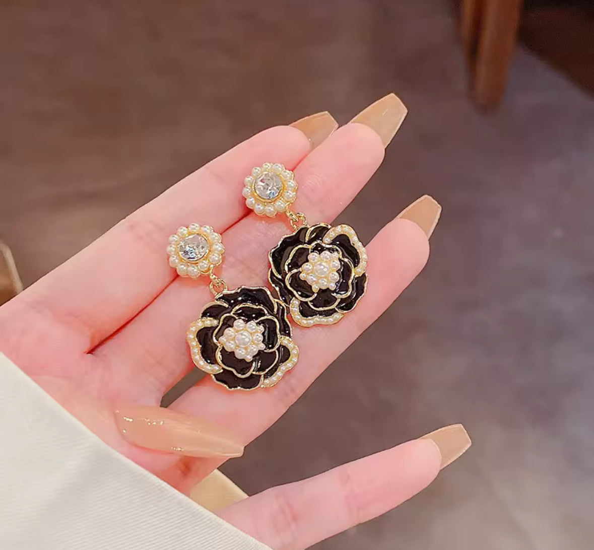 Combo of 2 Stones Studded Butterfly Korean Push Plugs Dangle Drop Earrings