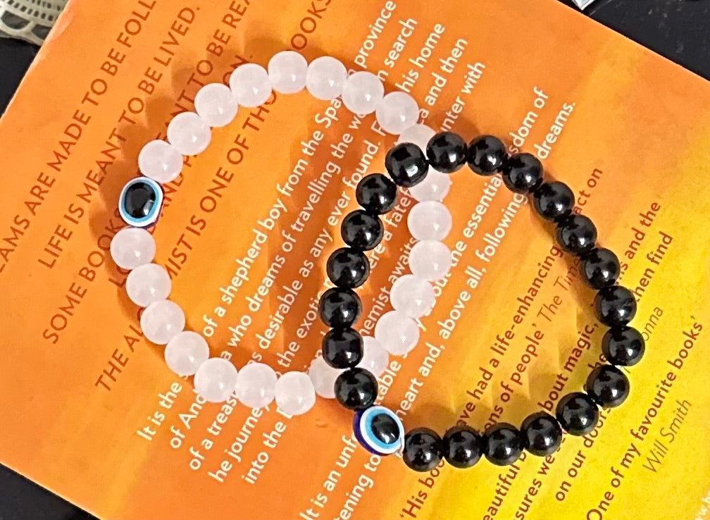 Combo of 2 Onxy Beads Adjustable Unisex Hand Bracelet