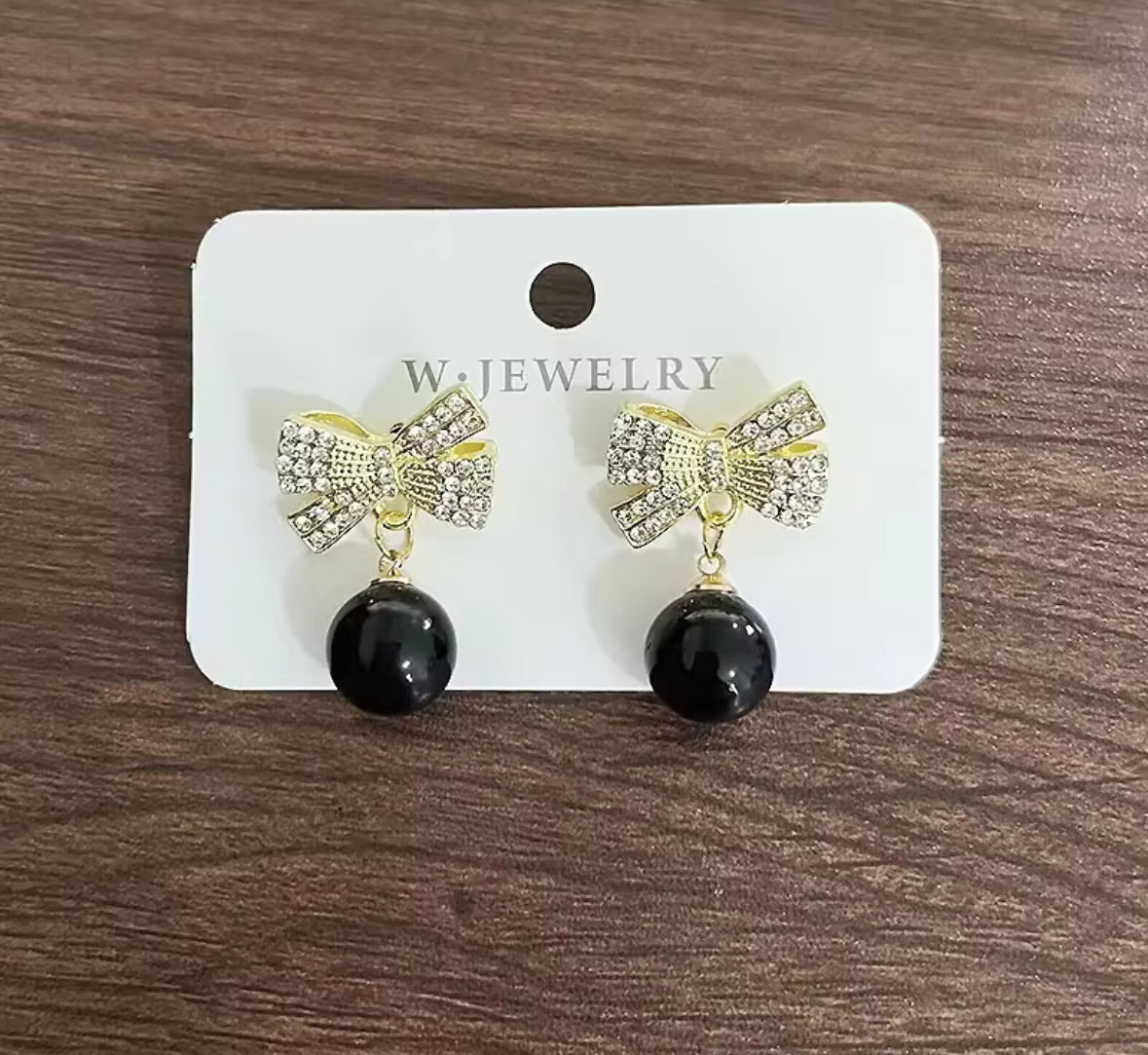 Black Bow Style Korean Imitation Earrings – Chic & Affordable Styles