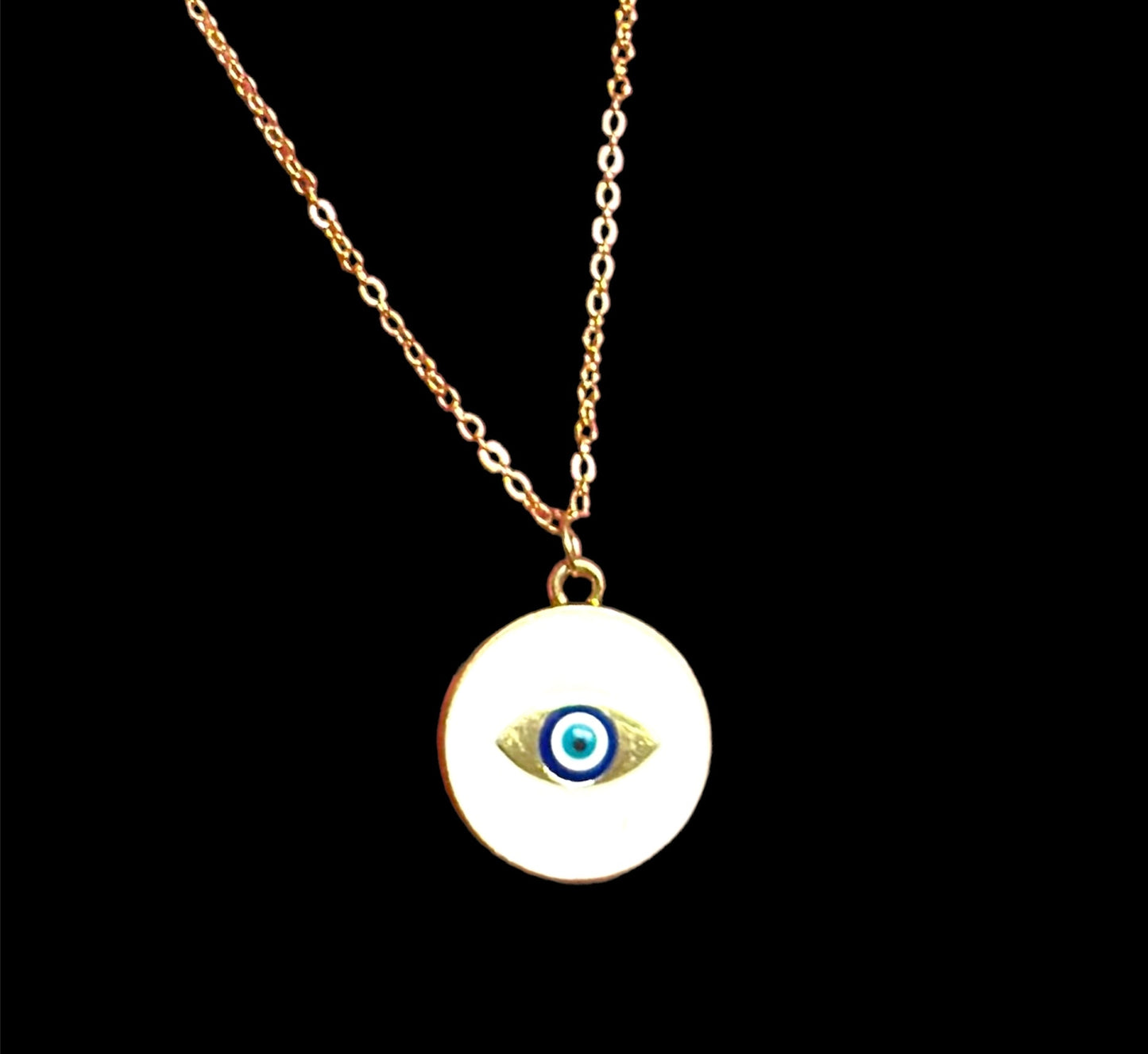 Evil Eye Charm Pendant With Necklace Chain