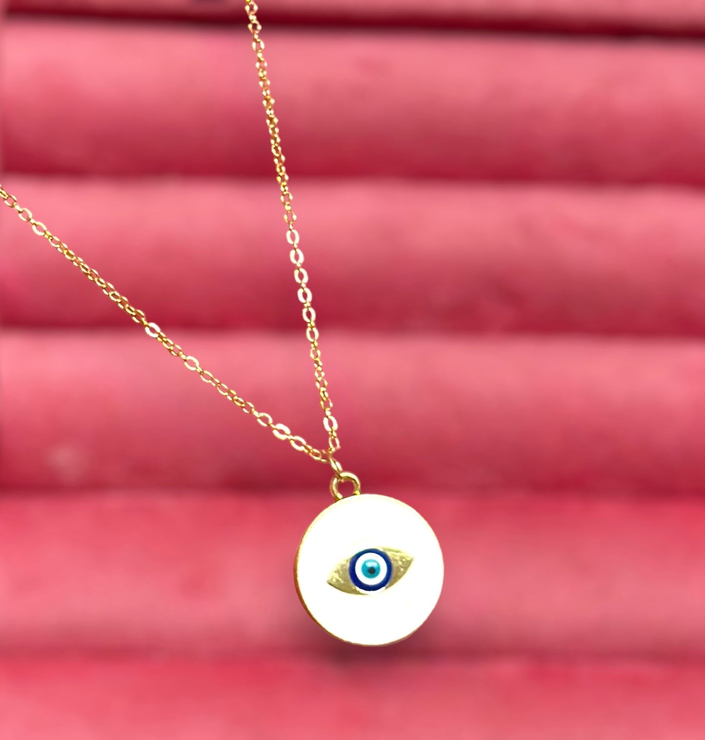 Evil Eye Charm Pendant With Necklace Chain