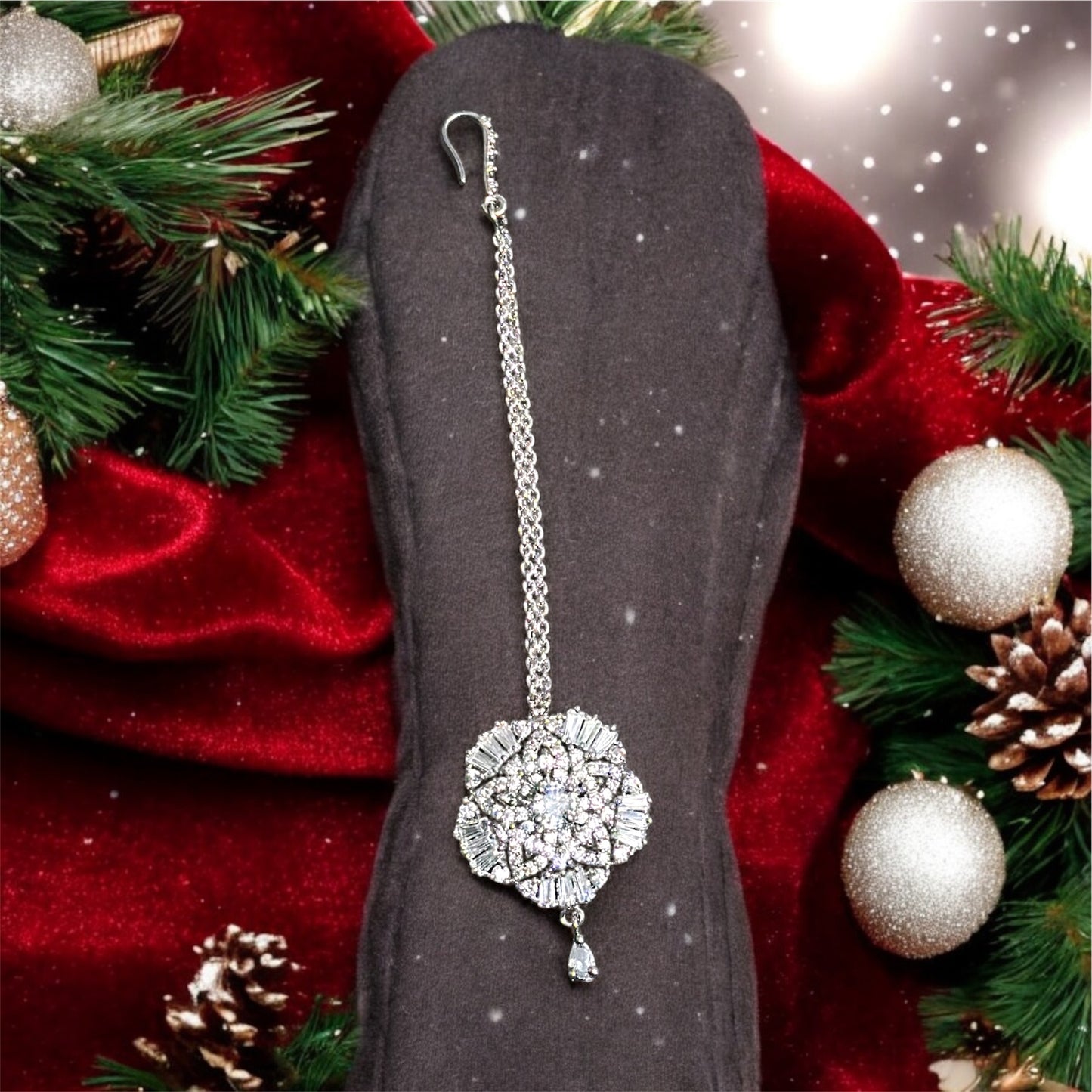 Premium AD Stones Studded Single Chain Stranded Mangtikka For Women and Girls