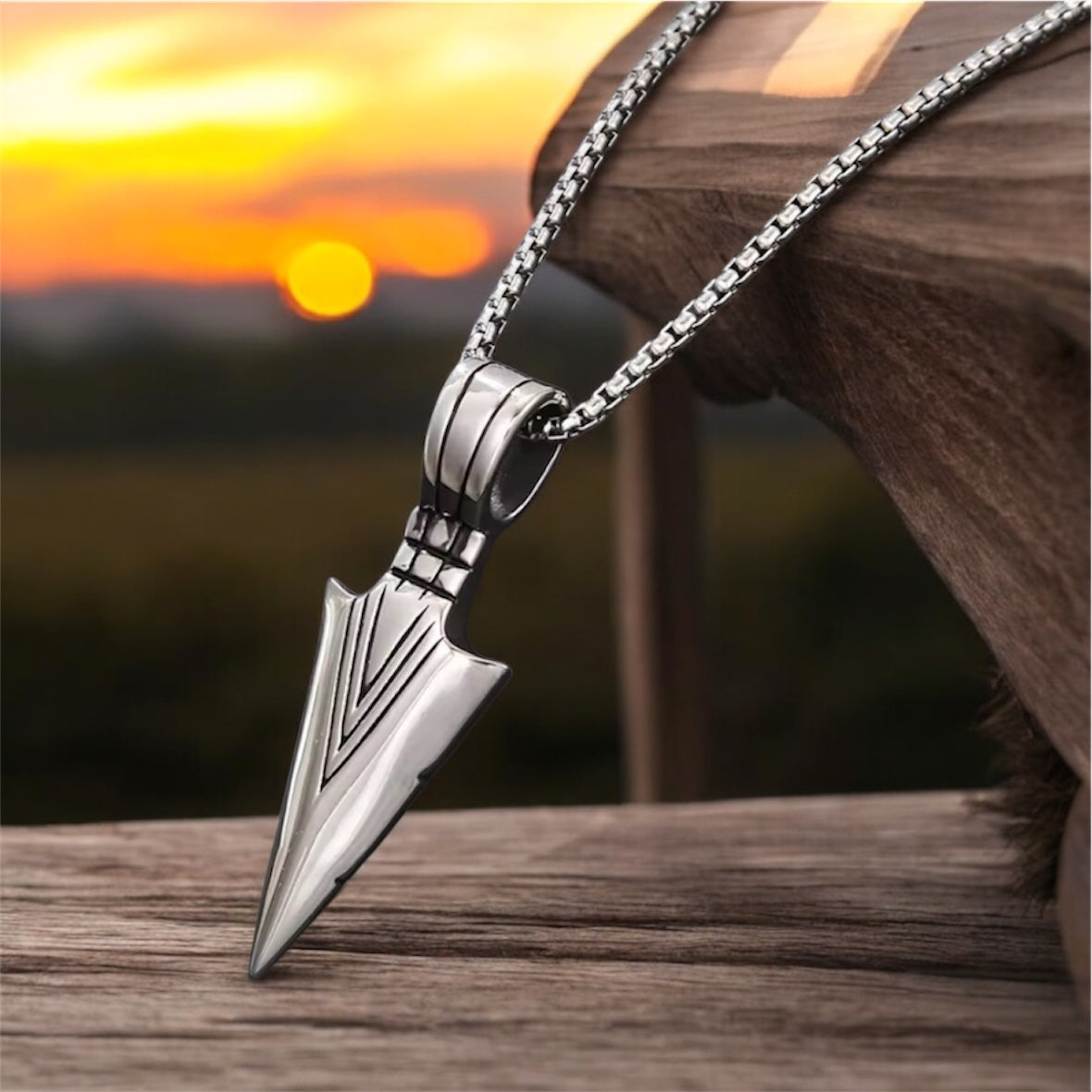 Combo of 2 Spearhead and Round Fashion Necklace Chain
