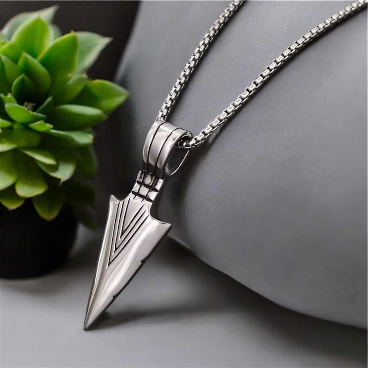 Combo of 2 Spearhead and Round Fashion Necklace Chain