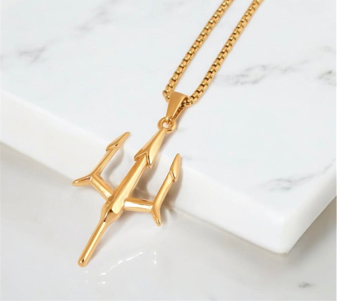 Premium Trident Style Necklace Pendent Chain