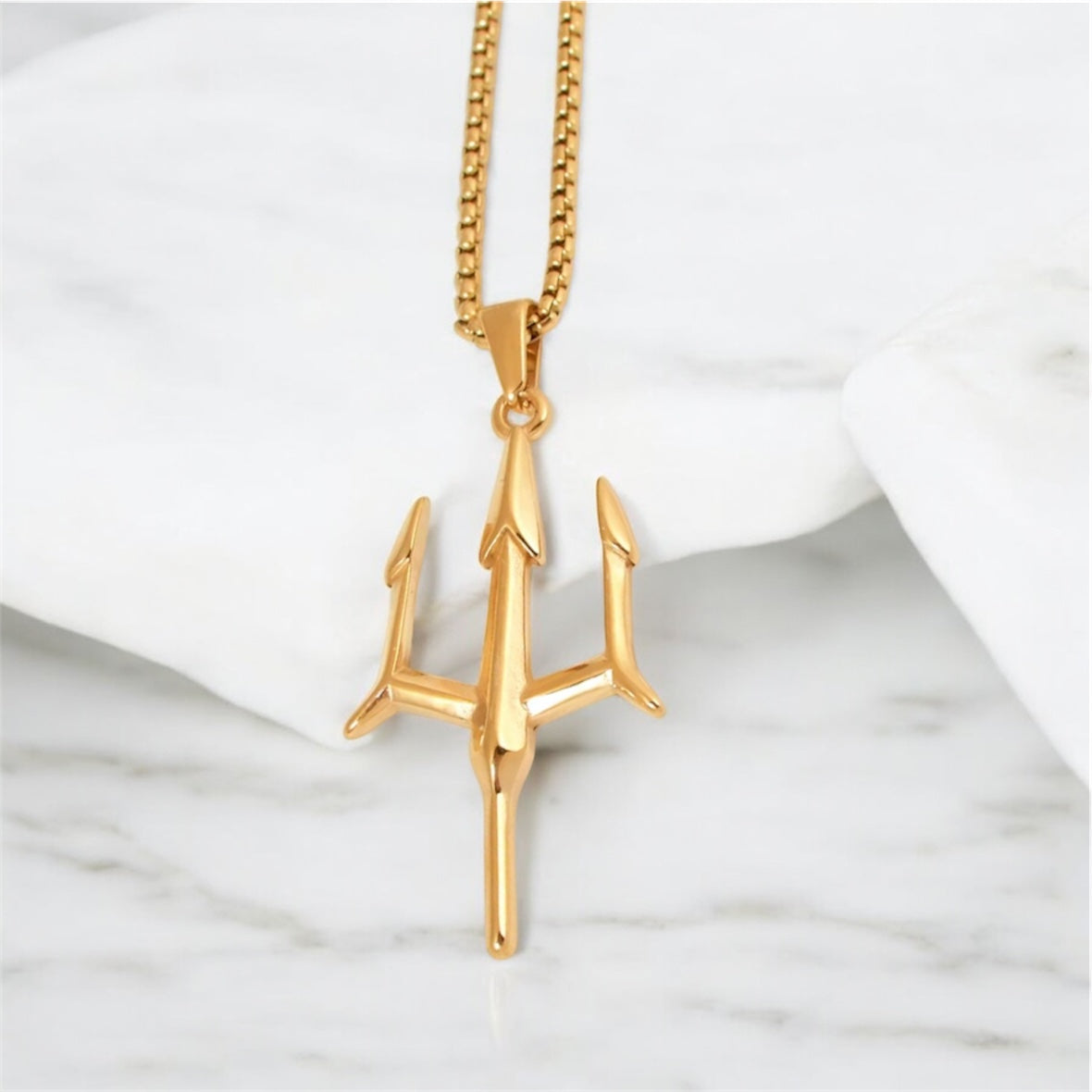 Premium Trident Style Necklace Pendent Chain
