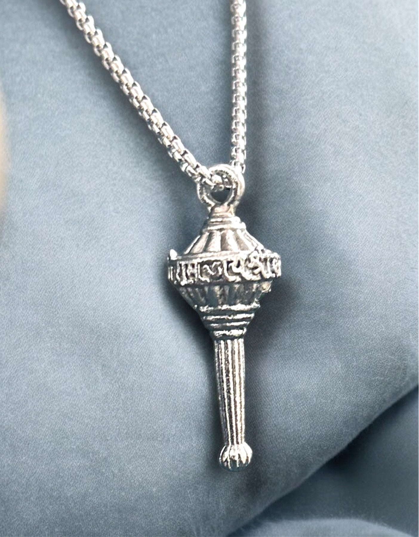 Jai Shri Ram Written Hanuman Ji Gada Necklace Pendent Chain
