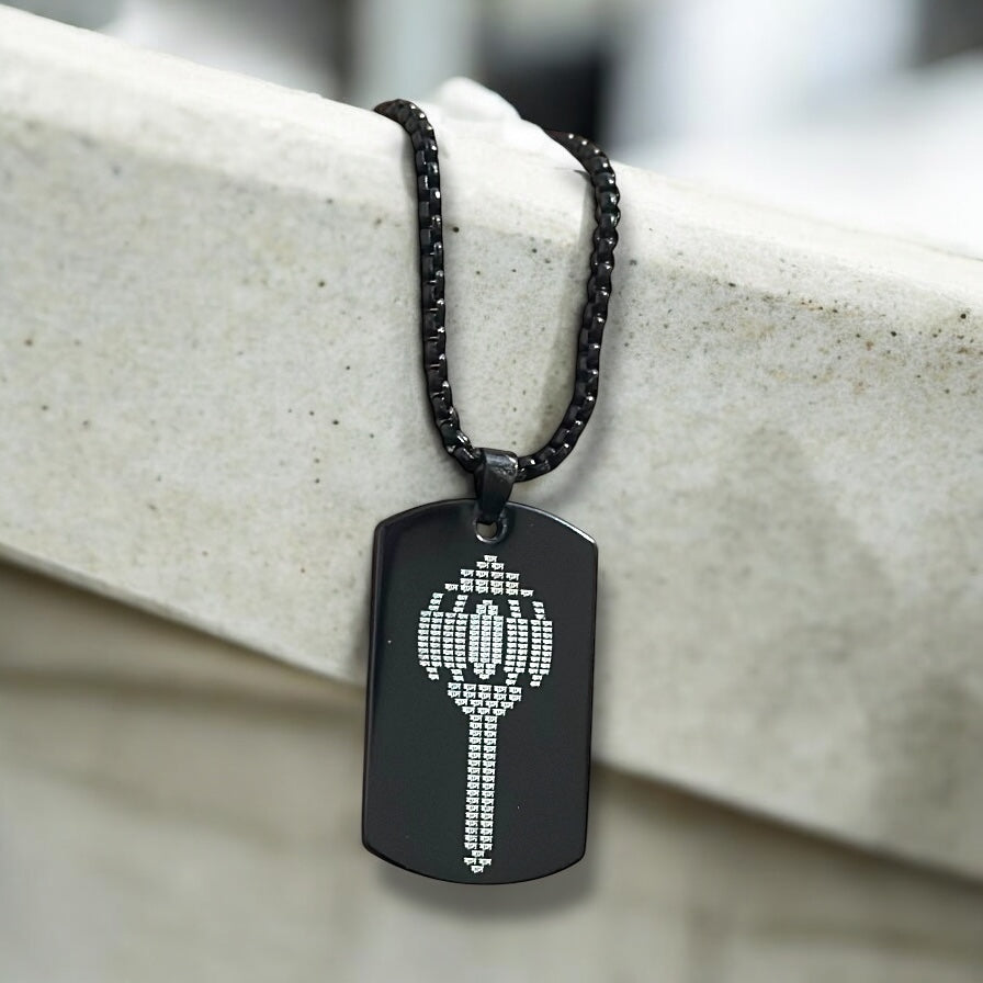 Micro Carved Ram-Ram Gada Digitally Stainless Steel Necklace Pendent Chain