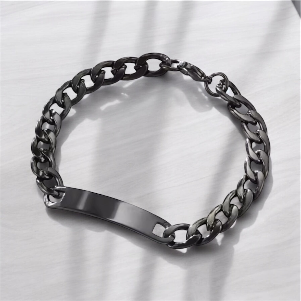 Premium Stainless Steel Classic Plate Style Hand Wristband Bracelet for Men and Boys