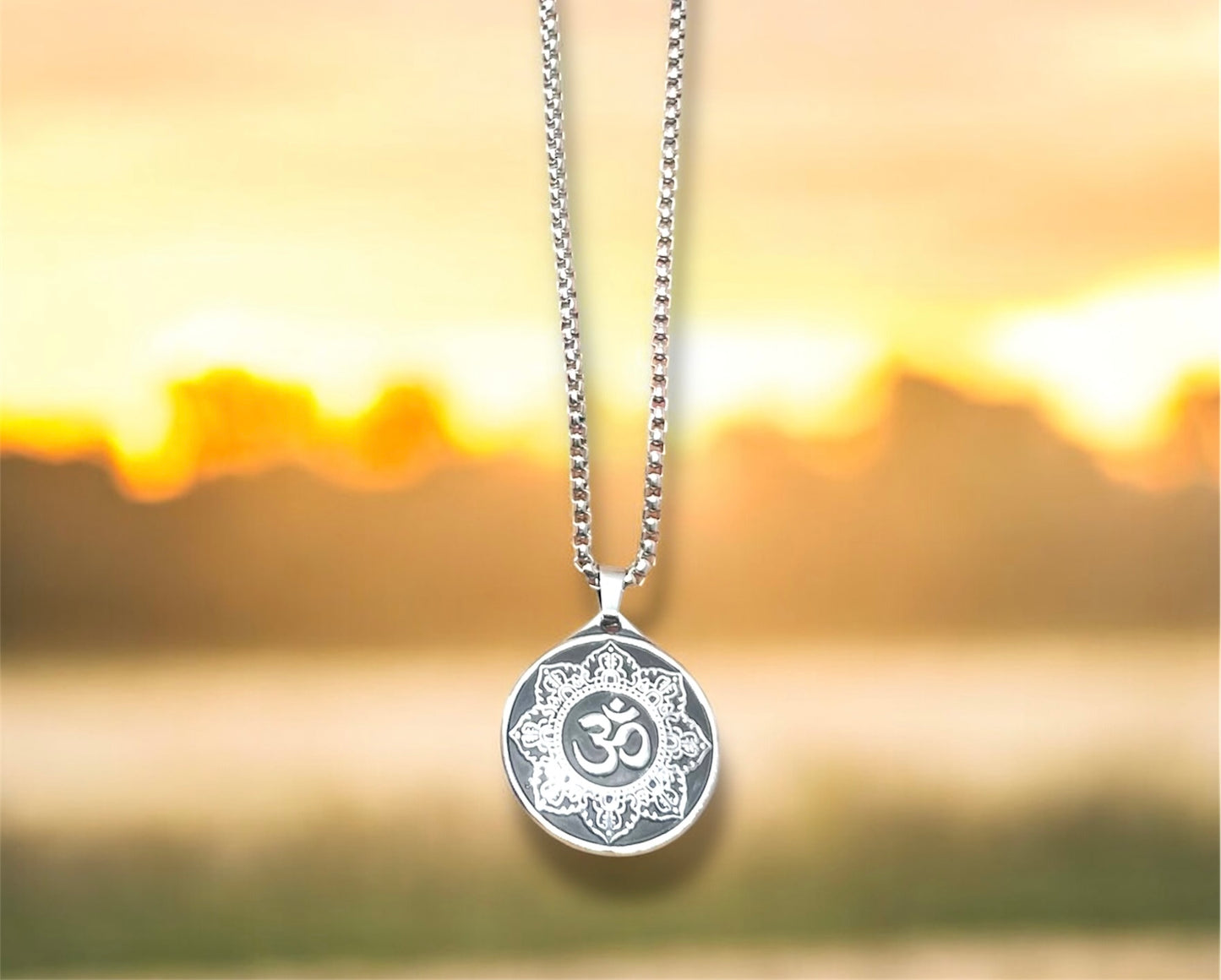 Om Pendant Necklace with Mandala Design – Spiritual Jewelry for Men & Women