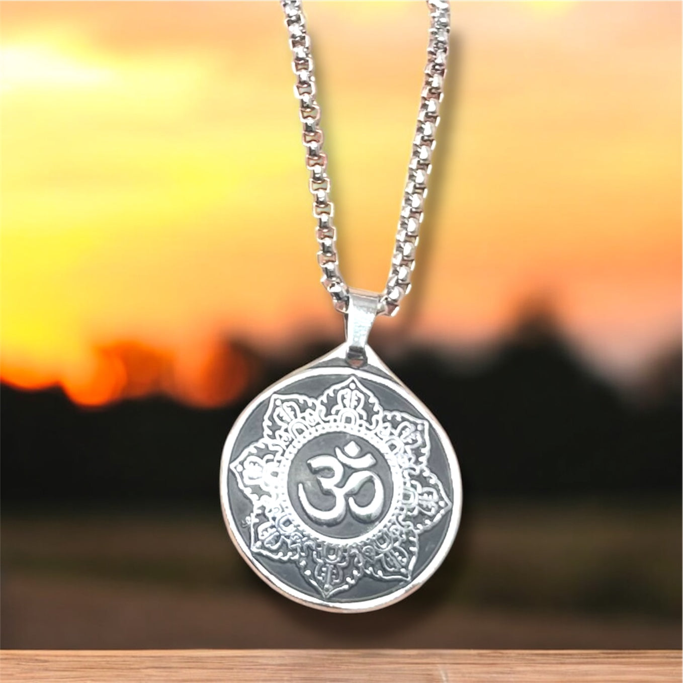 Om Pendant Necklace with Mandala Design – Spiritual Jewelry for Men & Women