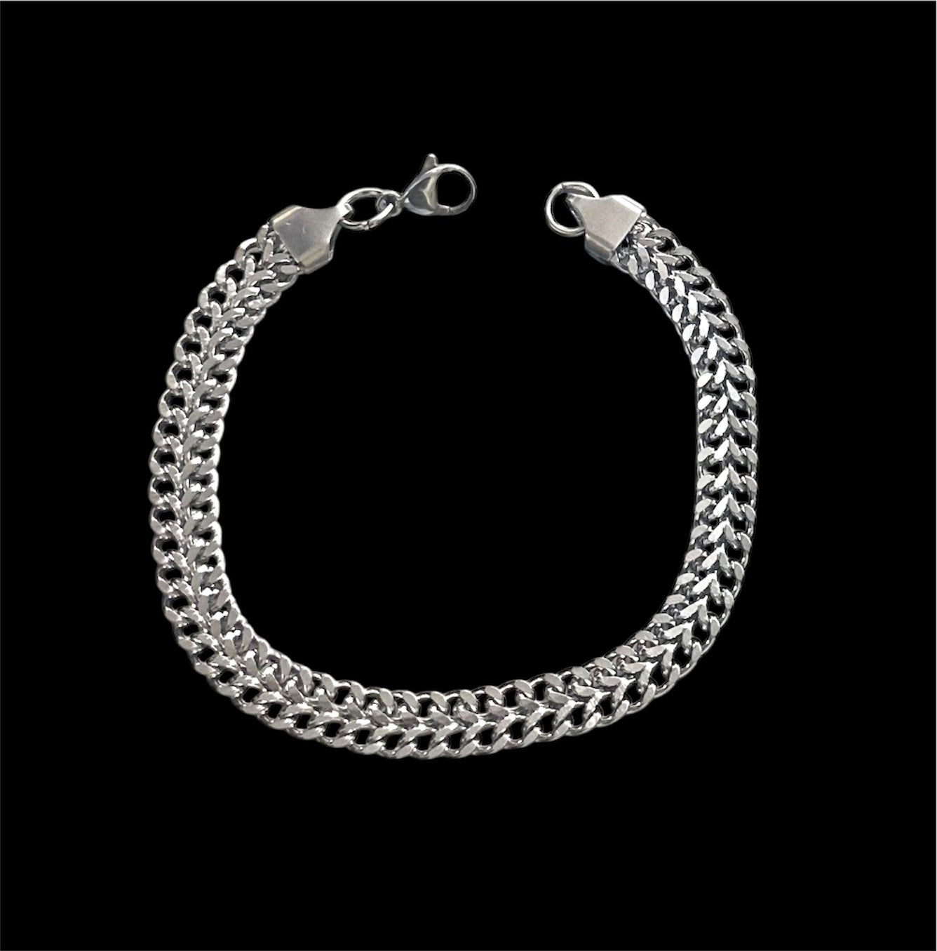Men’s Flat Chain Bracelet – Sleek Stainless Steel Link Wristband